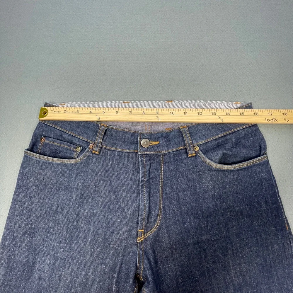 Peter Millar Blue Stretch Straight Leg Cotton Blend Denim Jeans Mens 32 Preppy